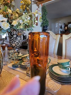 MURANO HAND BLOWN  MODERN  SOMMERSO GLASS VASE