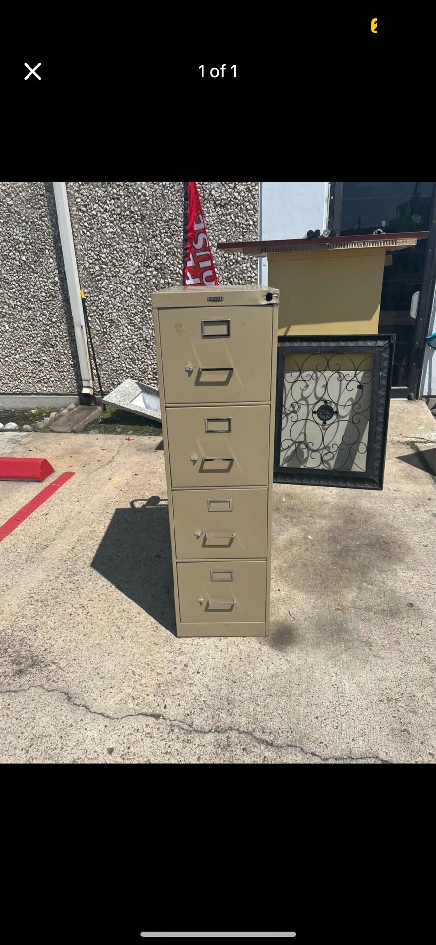 Beige Filing Cabinet