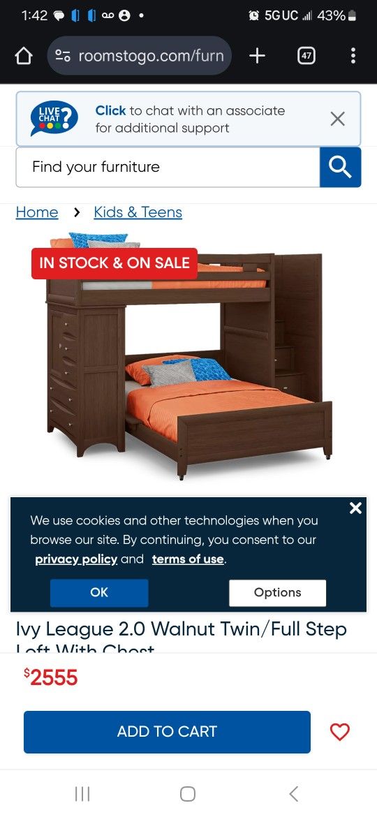 Twin Bunk With Storage In The Stairs And Closet With Drawers