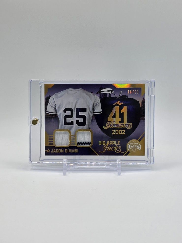 2023 Leaf Jason Giambi Big Apple Jacks Bronx Legacy 16/25 Dual Patch