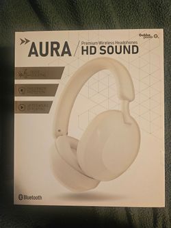 Aura Noise Cancelling Bluetooth Headphones, Ivory, New in Box