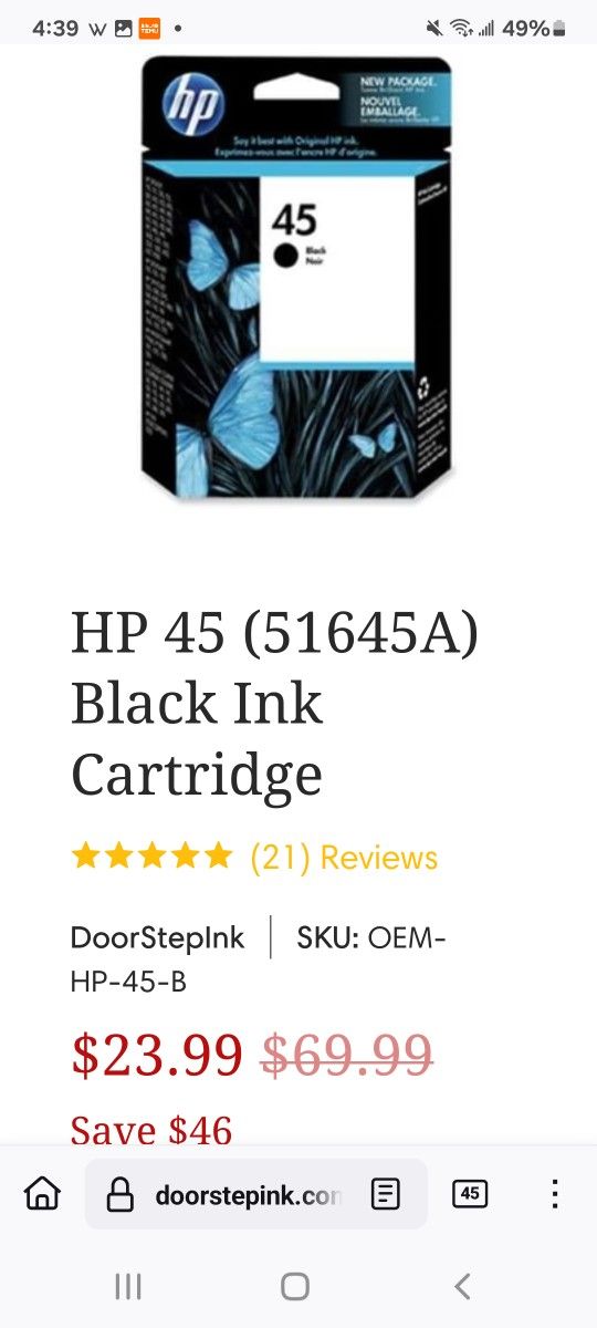 Hp 23 Ink TRI COLOR