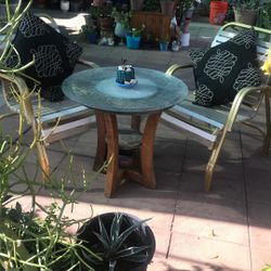 Set De Patio Con Sillas De Aluminio 