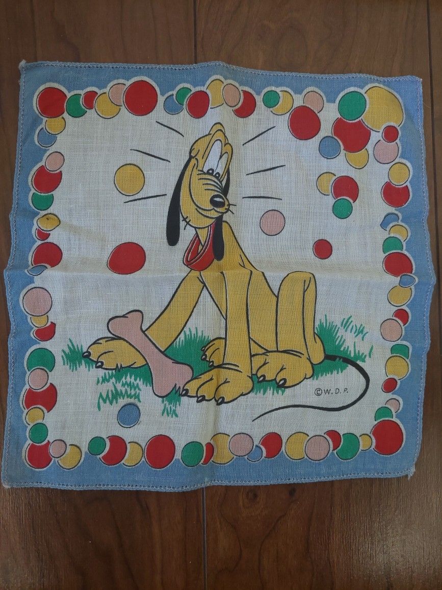 Vintage Disney Cartoon Handkerchief