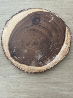 Coventry Round Bark Edge Platter Acacia Wood