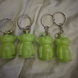 Disney alien keychains
