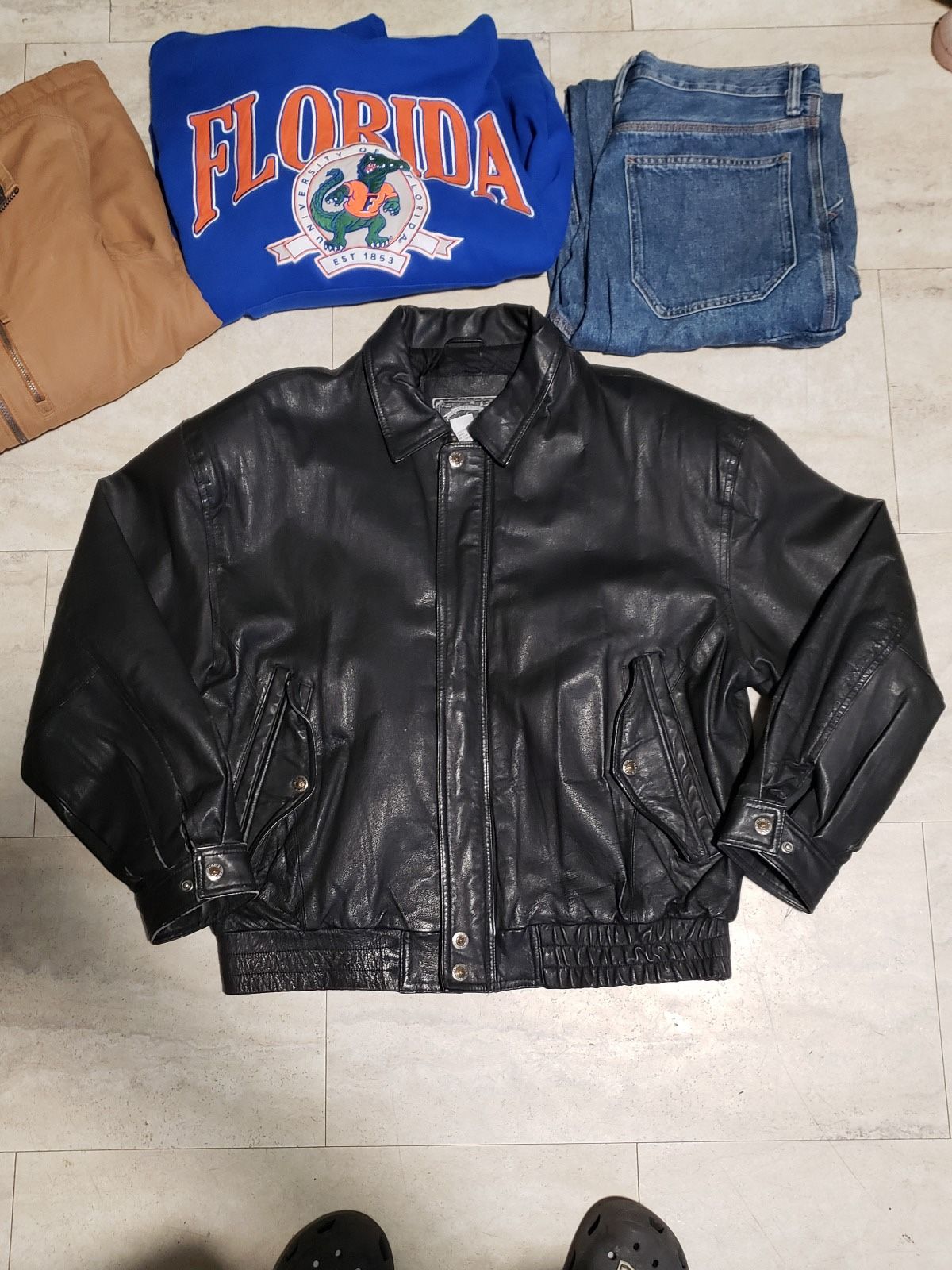 80s Biker St. john’s Bay leather jacket