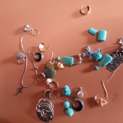 Gold Silver Turquoise Jewelry