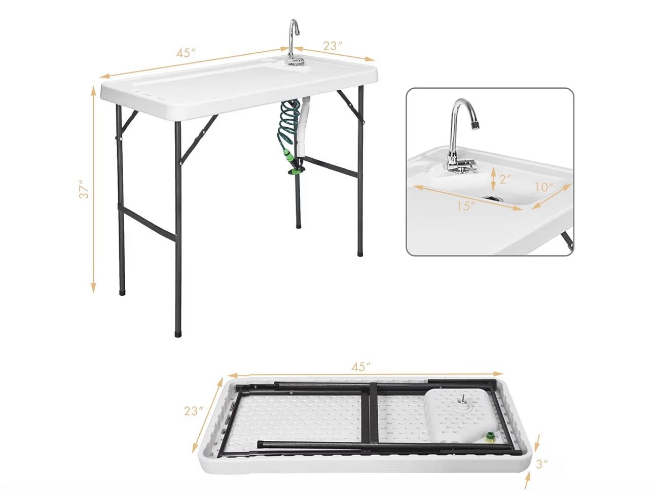 Table With Sink. Cleaning Table