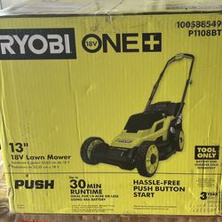 RYOBI ONE+ 18V 13 in. Cordless Battery Walk behind push Lawn mower