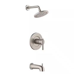Dorind Single-Handle 1-Spray Tub and Shower Faucet 1.8 GPM in Brushed Nickel (Valve Included)