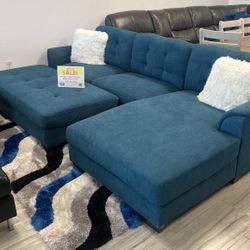 GORGEOUS BLUE BISCAYNE SECTIONAL SOFA!$899!*SAME DAY DELIVERY*NO CREDIT NEEDED*EASY FINANCING*HUGE SALE*
