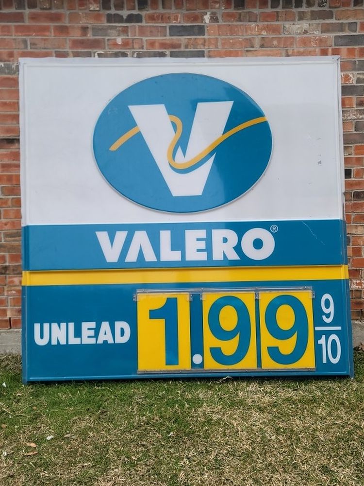 Gas Station Fuel Price Sign