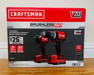 Craftsman brushless 2-tool combo kit new
