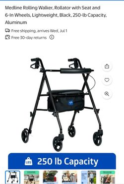 Blue Medline Rolling Walker
