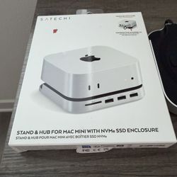 SATECHI - STAND/HUB DOCKING STATION for MAC MINI M4 w/SSD ENCLOSURE 