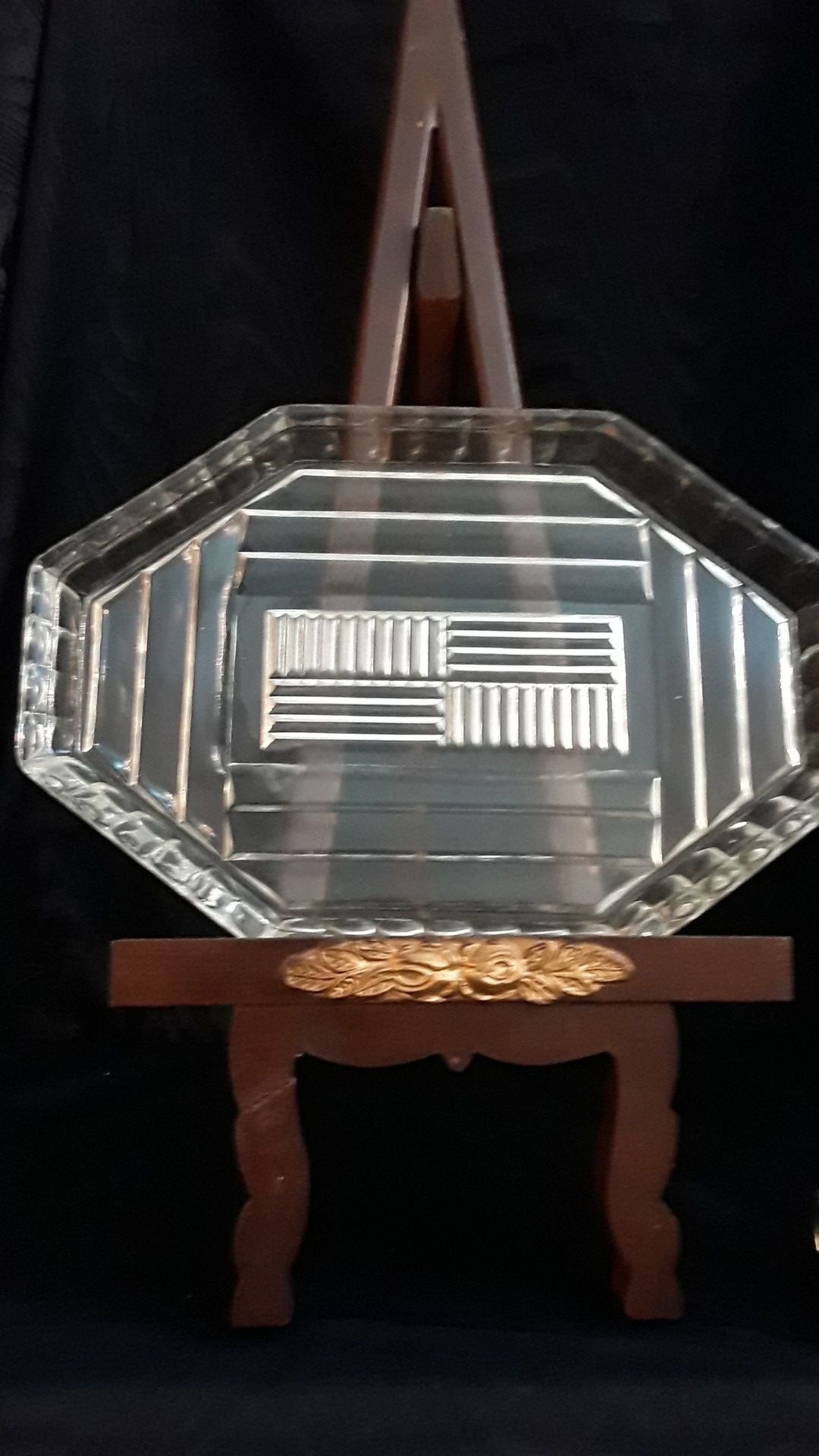 Antique glass dish