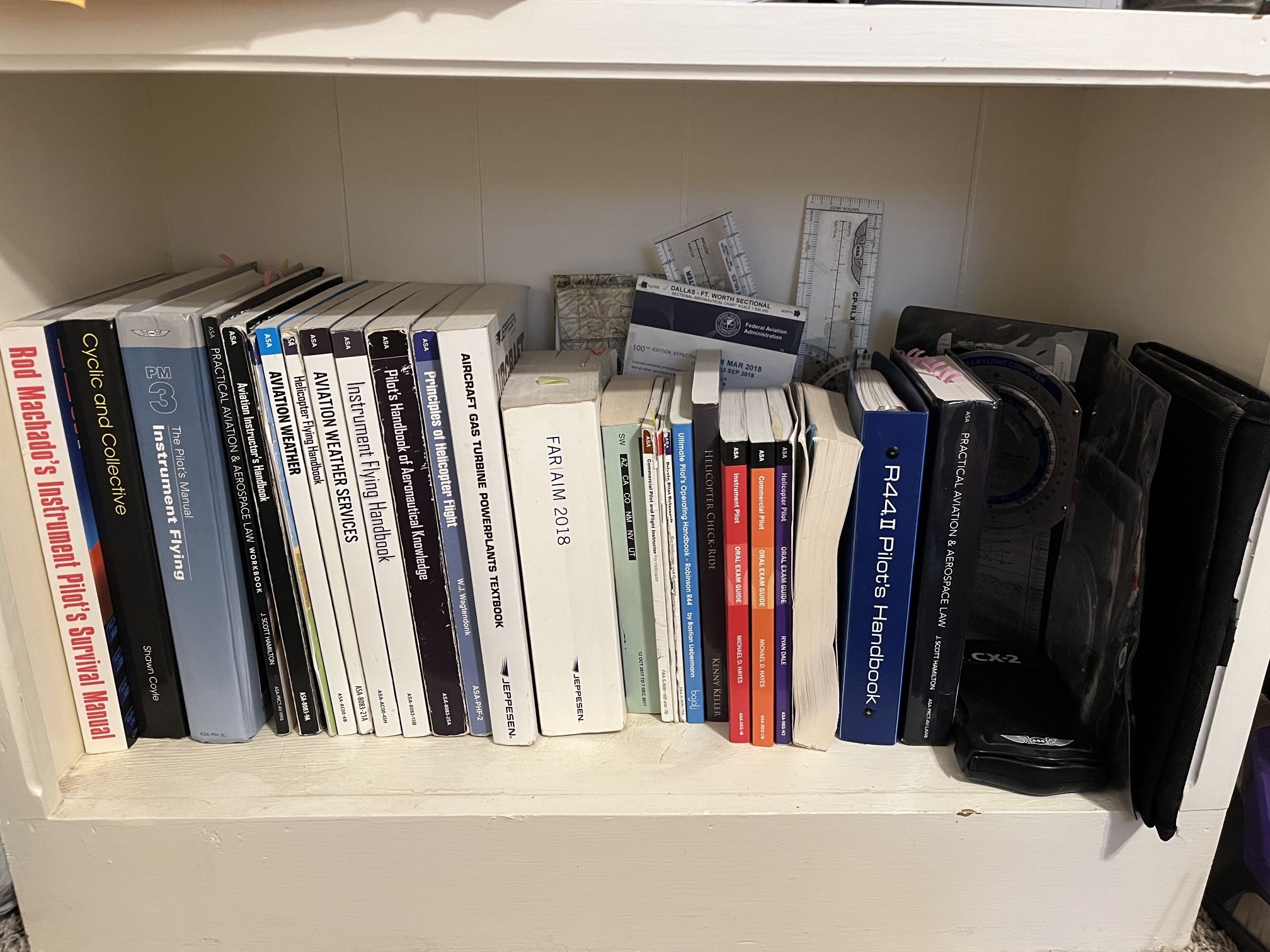25+ item Helicopter pilot flight bundle -books, e6-b, cp-rlx, cx-2, vfr, ifr, commercial Rotary wing