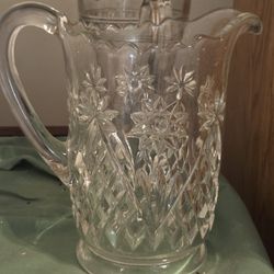 Antique Crystal Pitcher