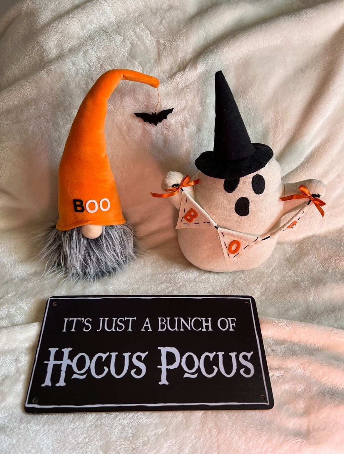 Halloween Decor Set, Gnome, Ghost, Sign