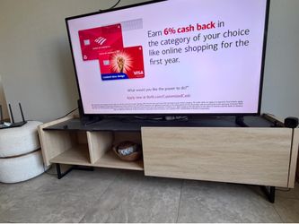 Modern light color Media TV console/credenza