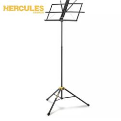 NEW Hercules BS100B 2-Section Foldable Compact EZ Glide Music Stand 