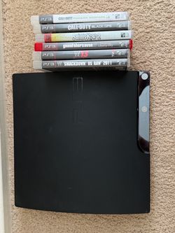 Ps3 Slim With Cords And Games