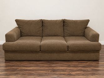FREE 3-Seater Sleeper Sofa – Brown Fabric Couch - Excellent Condition – Very Comfortable
