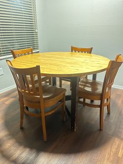 Dinner table set up