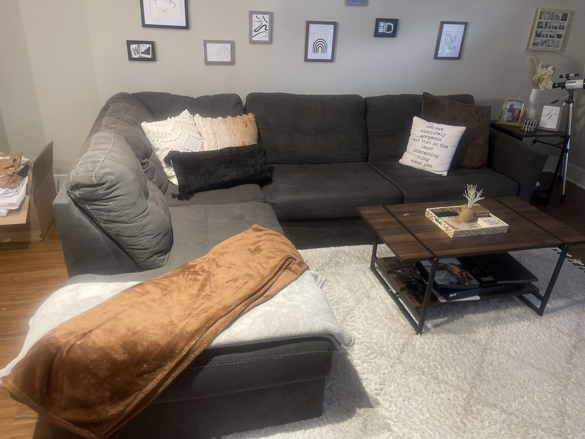 Gray Sectional Couch $650