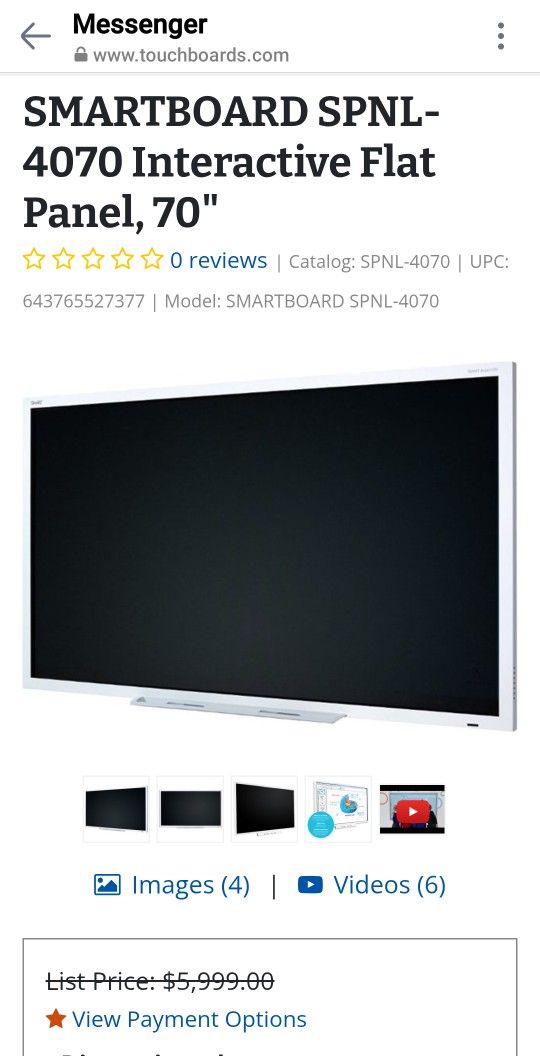 70 inch Touchscreen Monitor. Interactive.
