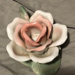 Glass Flower Candle Holder 