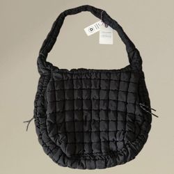 (NWT) Urban Fit By Urban Expressions Quilted Puffer Hobo Tote in Black