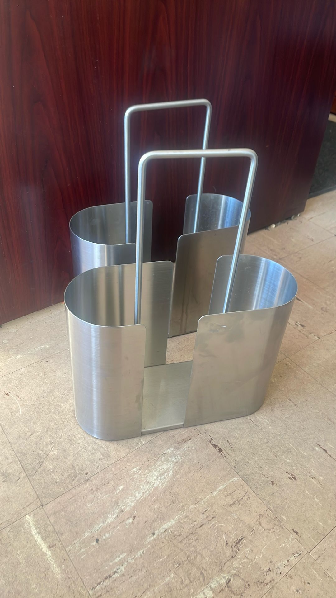 2 Stainless Magazine Racks Blomus Seamo Magazine Racks
