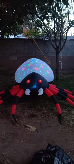 Halloween Red/Black striped with built in LEDs inflatable.