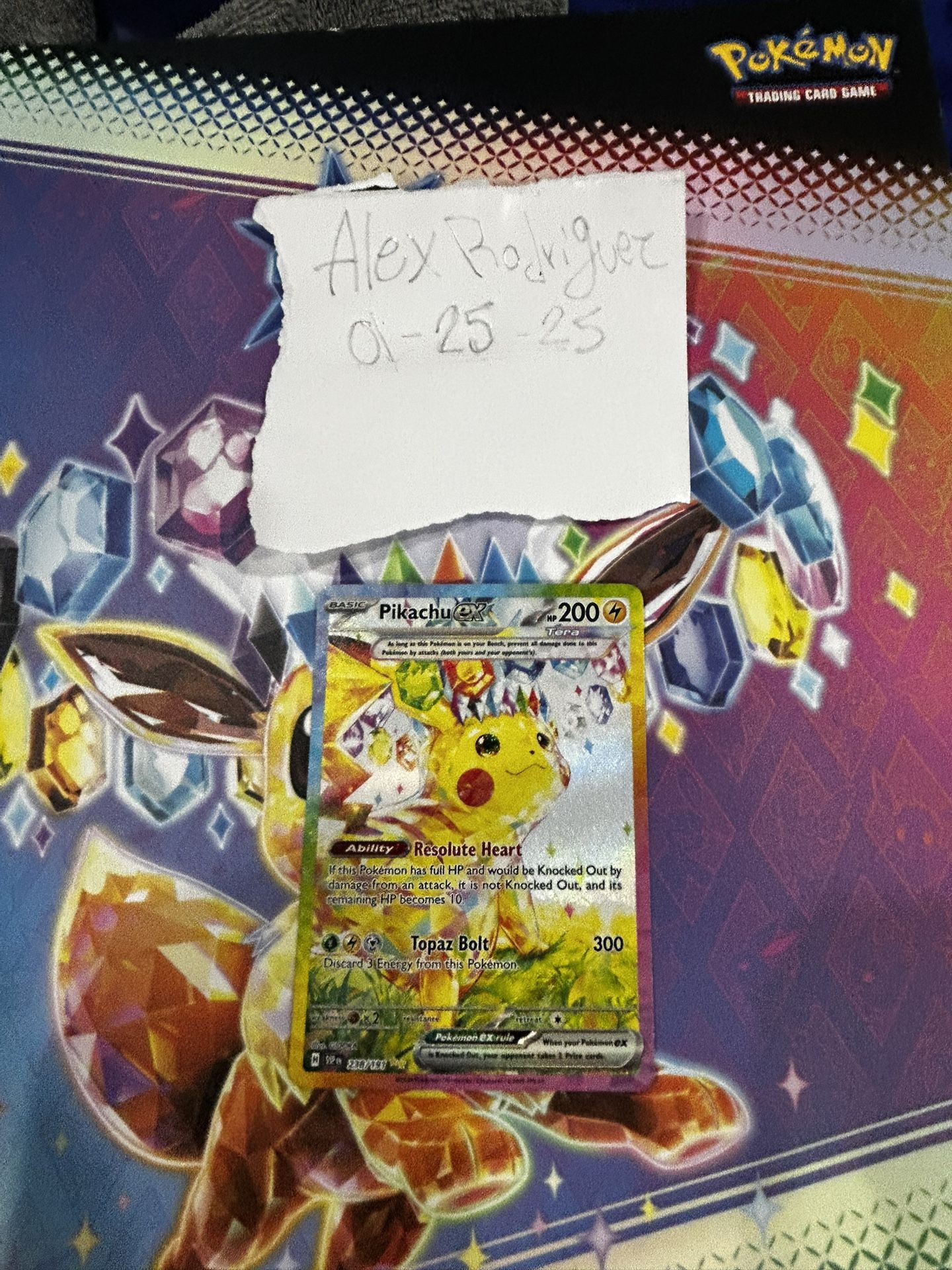 Pokemon Pikachu ex SIR 238/191 Surging Sparks