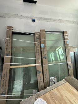 36x72 Black Fixed Impact windows Set Of 2 ($800 Each)
