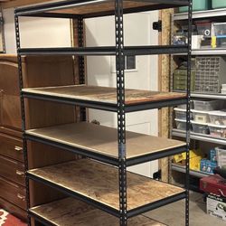 Metal Frame Shelving Units With 5/6 OSB Shelves
