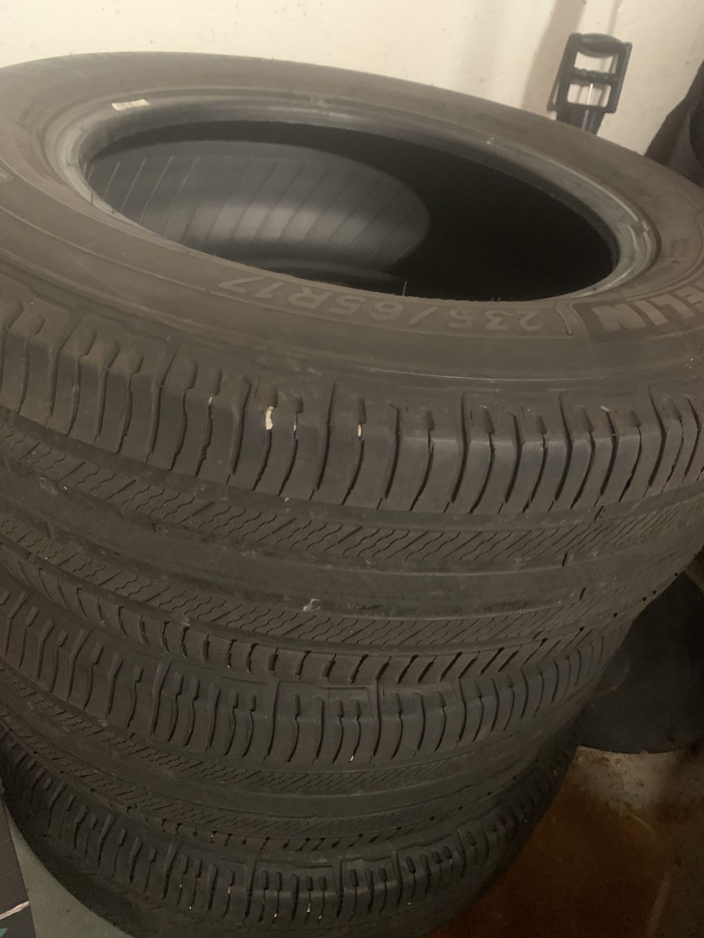 3pcs tires 235x65x17 /$25 each (Michelin)
