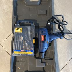 Ryobi Power Drill With Drilling Kit