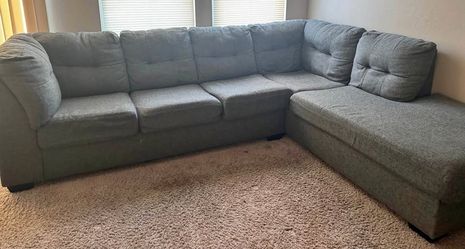 Beautiful Grey L Shape Sectional 
