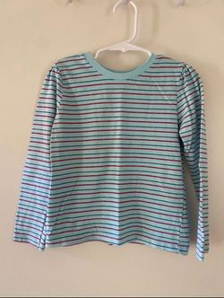 Garanimals -  Size 5 Girls Long Sleeve Blue Striped Shirt - Pre-owned - Good Condition - Soft Fabric