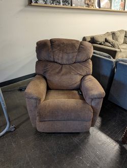 LazyBoy Brown Fabric Power Recliner Chair