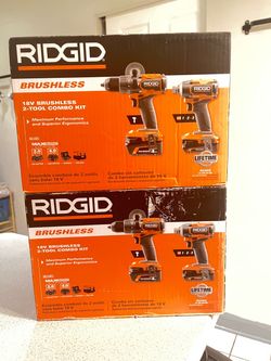 Ridgid New 18v 2-tools combo kit each kit $200