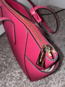 Michael Kors Marilyn Medium Top Zip Pink Saffiano Leather Tote