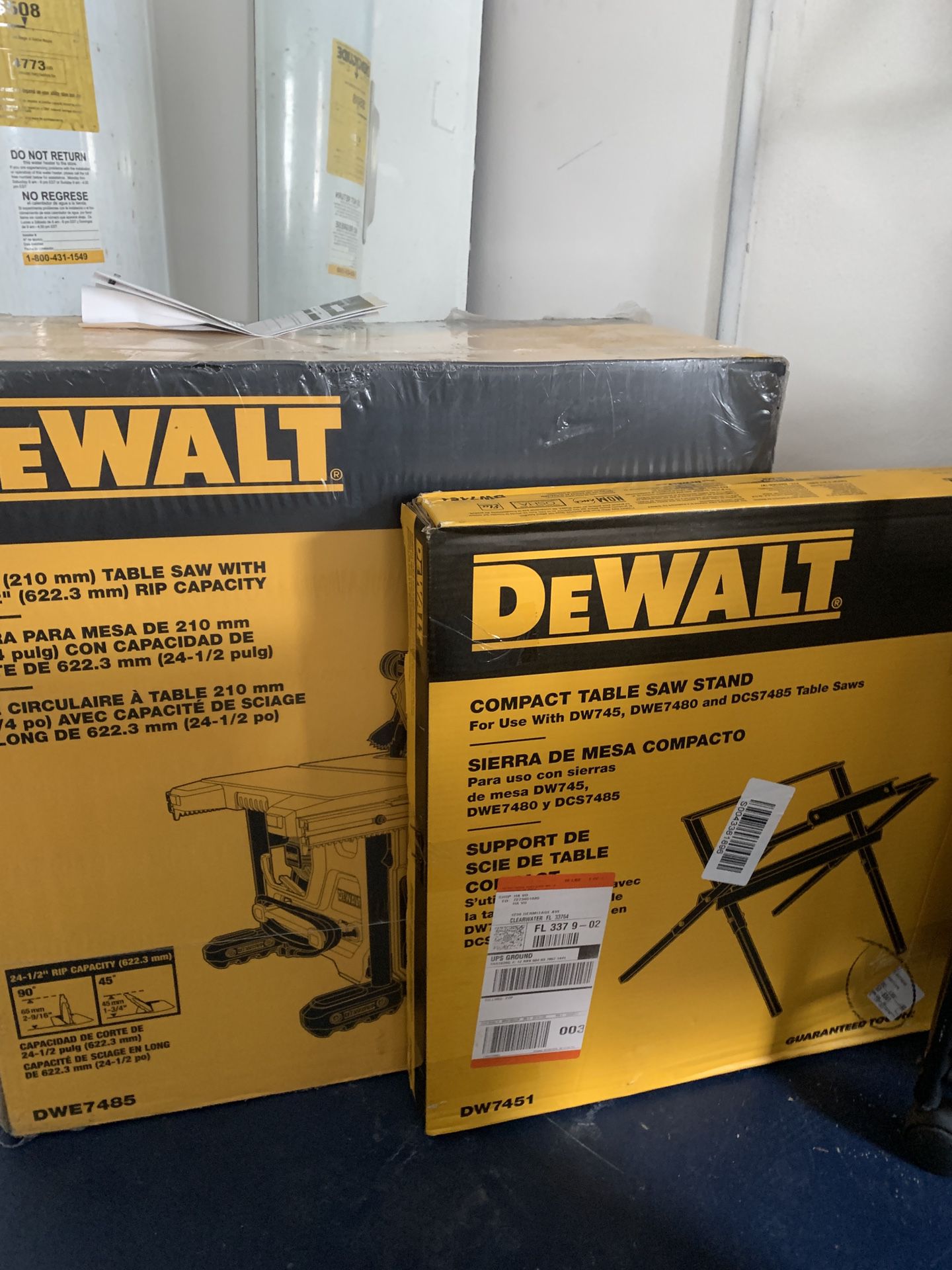 Dewalt 15amp Table saw and stand