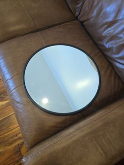 Black Round Mirror