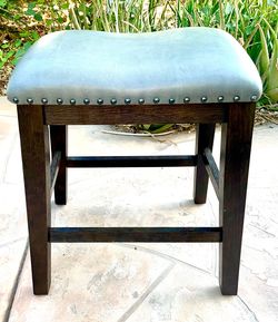 Backless Saddle-seat Counter Stool (Grey/Brown)