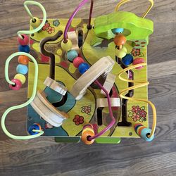 Wooden activities cube