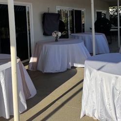 White Tablecloths 120 Inches